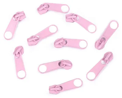 10 Reißverschluss Zipper für Endlosreißverschluss, 3mm, candy pink