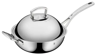 Imagen del producto de Wok de la marca WMF, con tapa de acero inoxidable, de 28 cm, modelo 121876