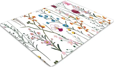 Produktbild von Stuhlunterlage Bürostuhlunterlage 120 cm x 90 cm Bodenmatte Bürostuhlunterlage - Feldblumen