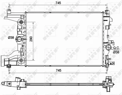 Obrázek produktu pro Chladič Chevrolet Cruze 09- / Astra J 09- 1,6/1,8