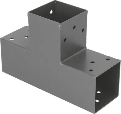 Produktbild von Steckverbinder Verlängerung 90°, 3 Enden, anthrazit, 71x71 mm, Typ G