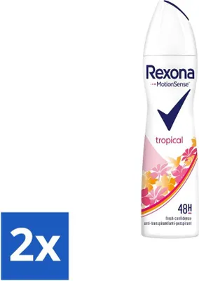Produktbild von Rexona – Deodorant-Spray – Motion Sense – Tropical – Antitranspirant & Transpirant – 150 ml - Vorteilspack - 2 Stücke