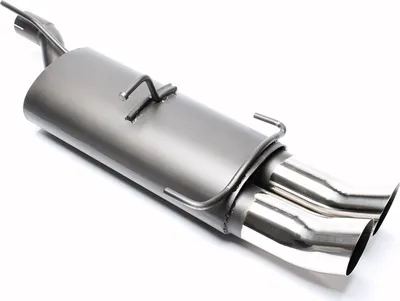 Produktbild von Sportauspuff 2x90mm DTM hoch rund scharf mit ABE für Opel Astra F-CC Kadett E-CC