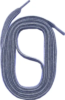 Produktbild von SNORS gestreifte Schnürsenkel flach - HELLGRAU / SCHWARZ - 5mm - 130cm