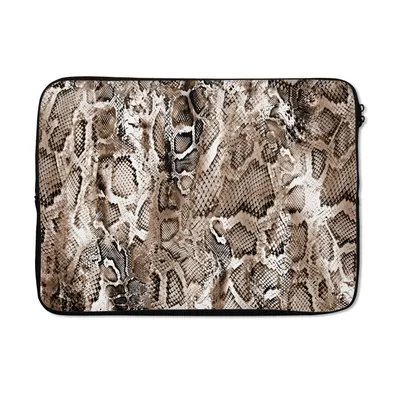 Produktbild von MuchoWow® Laptop Hülle 13 Zoll Tiermuster - Formen - Braun Laptoptasche - Laptophülle - Sleeve - Rundumschutz