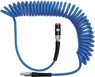 Zdjęcie produktu dla Wąż spiralny Riegler zestaw złączek bezpieczeństwapoliuretan Ø 12 x 8 długość 10 m - 158197