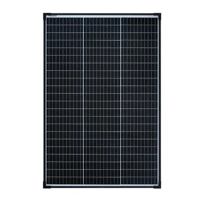 Produktbild von enjoy solar® Solarpanel monokristallines Solarmodul 100W 36V (Schwarzer Rahmen) , 182mm Perc-Zellen, 0% MwSt.