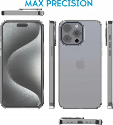Zdjęcie produktu dla Etui iPhone 15 Pro Max przezroczyste TPU shockbump odporne 9H