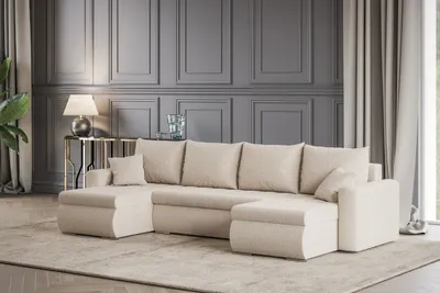 Produktbild von Ecksofa Luis, Eckcouch U-Form, Sofa, Couch, mit Schlaffunktion, Bettkasten, dekorative Steppung, Polstermöbel, Abriamo 3