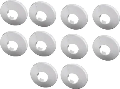 Produktbild von BADfabrik24 Rosette RV 3/8-18mm, weiß, Kunststoff 10 Stück