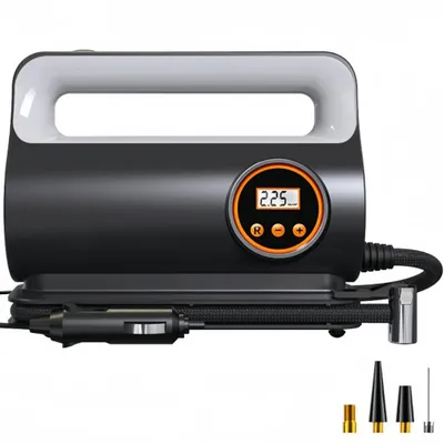 HEYNER® Pressor Pro – Compressore Digitale Portatile A Batteria 10 Bar, 6000 MAh Con Power Bank E Luci LED