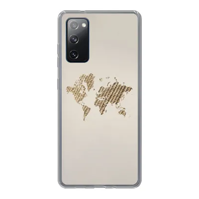 Produktbild von MuchoWow® Handyhülle Schutzhülle Hülle für Samsung Galaxy S20 FE Weltkarte - Seil - Braun Silikon Softcase Handy Hülle - Abdeckung