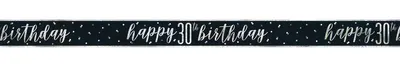 Produktbild von Banner schwarz & silber Zahl 30