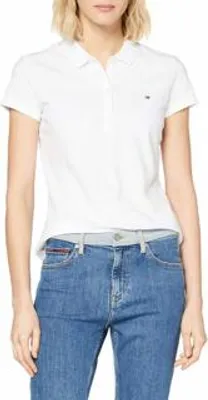 Image de T-shirt polo à manches courtes pour femmes, couleur blanche