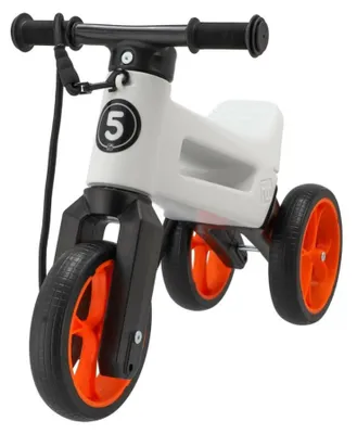 Obrázok produktu pre FUNNY WHEELS Rider SuperSport biela/oranžová 2v1+pás, výška sedadla28/30cm 25kg 18m+vrecko