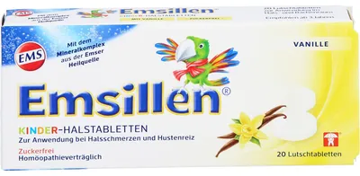 Produktbild von Emsillen Kinder-Halstabletten Vanille, 20 St. Tabletten