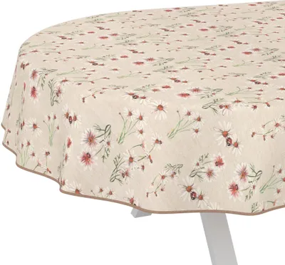 Produktbild von Tischdecke Thalia-Azulejos Beige Oval 280x140cm Band