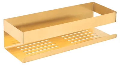 Zdjęcie produktu dla Półka ścienna WENKO Turbo-Loc® Mod. Genova Gold Matt, mocowanie bez wiercenia