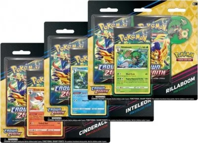 Produktbild von Pokemon Crown Zenith: Cinderace Pin Collection 3-Pack Blister