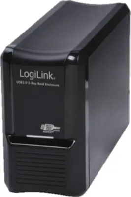 Zdjęcie produktu dla Logilink Geh. 8.9cm (3,5") USB 3.0/2-Bay Raid czarny Alu