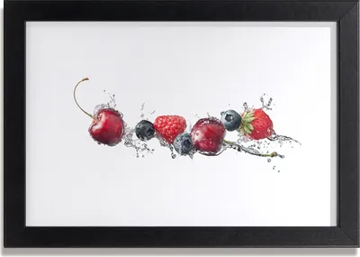 Produktbild von Bild 30x20 MDF-Rahmen, Wandkunst Waldfrüchte