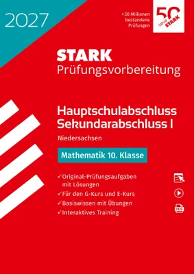Produktbild von STARK Mathematik 10. Klasse - Hauptschulabschluss 2027 Niedersachsen - Prüfungsvorbereitung mit Lösungen