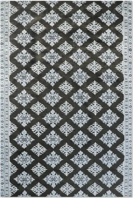Produktbild von Dekoratives Muster mit modischen Ornamenten – Vinyl Fußmatte – 60x90 cm – Rutschfest, Pflegeleicht & Langlebig