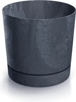 Image de Pot de fleurs TUBO P BETON-EFFET 10,8 cm - Couleur : anthracite