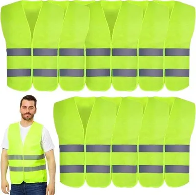 Productafbeelding van Famanu Veiligheidswesten Set, 20 stuks - Neongeel, wasbaar, voor volwassenen