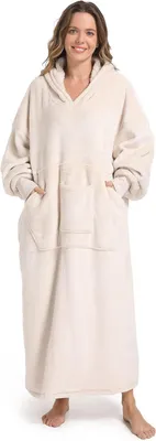 Immagine prodotto di Giacca-cappuccio 2-in-1, oversize, calda, in sherpa, confortevole, adatta a tutti