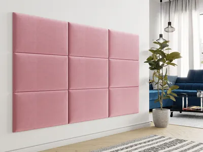 Image de Panneau mural capitonné 70x40 PAG – rose
