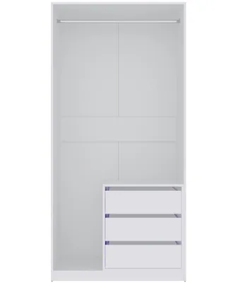 Produktbild von Marmex TRES SET11 Weiß Garderobenschrank-Set, ohne Türen 100x206x51 cm