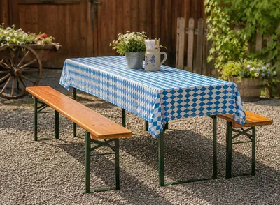 Produktbild von Wachstuchtischdecke Bayernraute   abwischbar 110 x 260 cm -