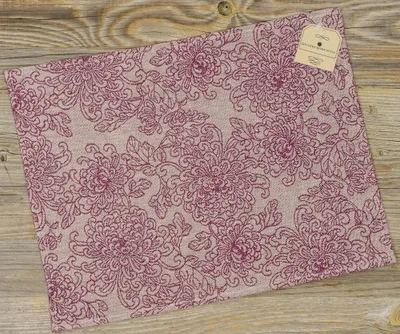 Produktbild von Tischset CLEO Blüten Ranken Paisley beige violett 47x35 cm