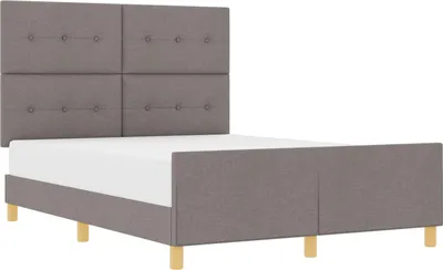 Obrázok produktu pre vidaXL Rám postele s čelom taupe 160 x 200 cm látka