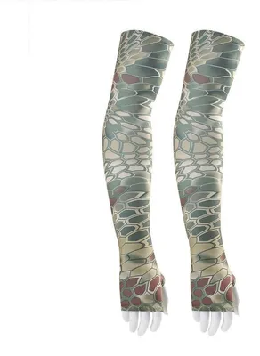 Immagine prodotto di Maniche lunghe unisex, verdi, con motivo, lunghezza 53 cm, in poliestere/Spandex, con protezione UV, effetto fresco