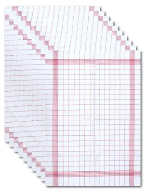 Produktbild von Dyckhoff Geschirrtücher Karo rot 50,0 x 70,0 cm, 10 St.