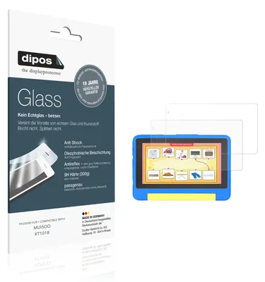 Produktbild von 2x Schutzfolie für MUISOO KT1018 matt - Anti-Shock 9H Folie dipos Glass Kunststoffglas