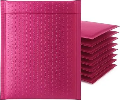 Obrázok produktu pre Poštová bublinková obálka metalická 270x360 mm ružová - balenie 100 ks