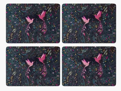 Obrázok produktu pre Sada podtáciek, 4 kusy, rozmer 30,5 x 23 cm, materiál: MDF