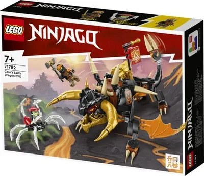 Produktbild von LEGO 71782 NINJAGO Coles Erddrache EVO, Spielzeug zum Sammeln mit aufrüstbarem Drachen & Skorpion-Figur sowie Minifiguren für Jungen und Mädchen