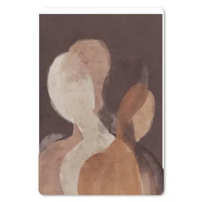 Produktbild von MuchoWow® Mauspad Mousepad Menschen - Abstrakt - Braun - Kunst 18x27 cm - Mousepads - Maus Mat - Pad - Mausunterlage