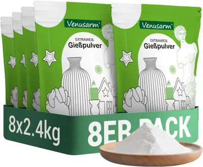 Produktbild von Venusarm Gießpulver 19,2kg, Beruhigende Härte Gießmasse für Detailgetreue Reliefs Gipsformen Kunst- und Bastelprojekte