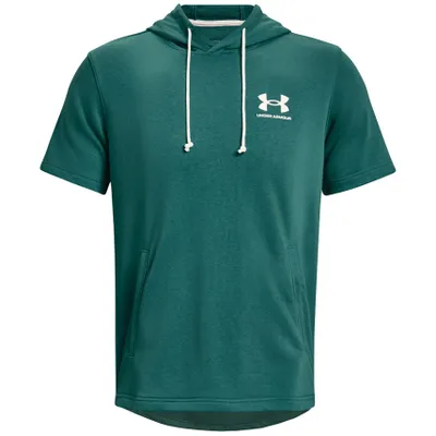 Produktbild von UNDER ARMOUR Rival French Terry kurzarm Hoodie Herren 722 - coastal teal/onyx white S