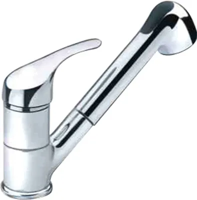 Immagine prodotto di Allpa Miscelatore cromato a 1 leva con doccetta estraibile, attacco 3/8", 195x125x148 mm, lunghezza tubo flessibile 1,17 m