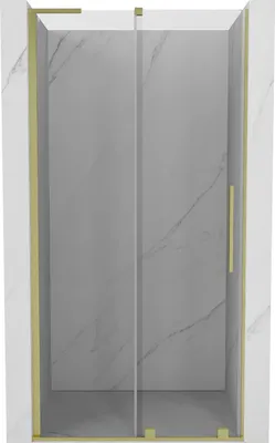 Image de Porte de douche coulissante Mexen Velar L 90 cm, transparente, or brossé - 871-090-003-01-55