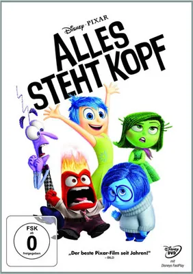The cover art for the Disney Pixar movie 'Inside Out' in German, titled 'Alles steht Kopf'. It features the five main emotion characters.
