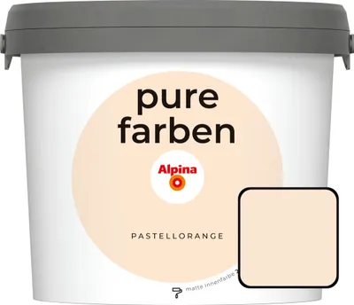 Produktbild von Alpina Pure Farben Wandfarbe pastellorange 2,5 L