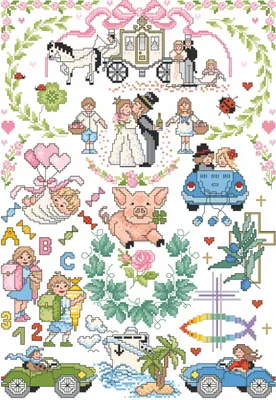 Obrázok produktu pre Vzor pre vyšívanie krížikom "Mit Liebe geschenkt", 156