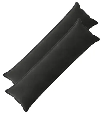 Zdjęcie produktu dla vidaXL Poduszki z poszewkami HOUTEN, 2 sztuki, czarne, aksamitne